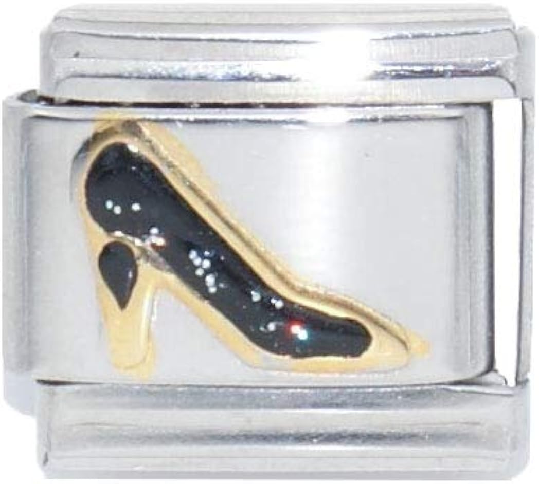 black and gold sparkly shoes