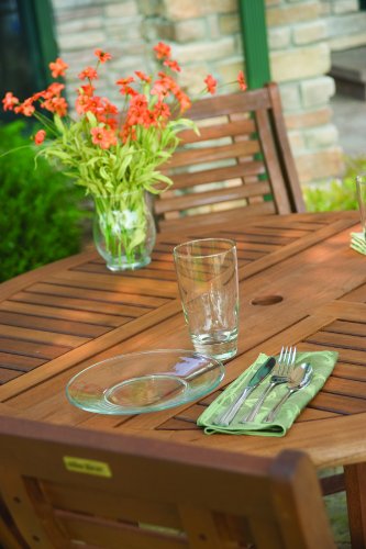 Eucalyptus 43 Inch Round Folding Deck Table