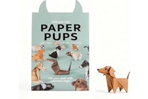 Kit origami 3D en papier à faire soi-même, 50 pièces pour créer d'adorables chiens en papier pour débutants, animaux de compa
