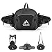 MALEDEN Lightweight Water Resistant Waist Pack Bag with Water Bottle Holder and Shoulder Backpack (Black)