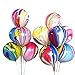 ALIER 50 Pcs Rainbow Agate Marble Latex Balloons 12 inch, Color Marble Tie Dye Swirl Effect Balloons for Easter Party Decoration, Wedding, Birthday Party Decor
