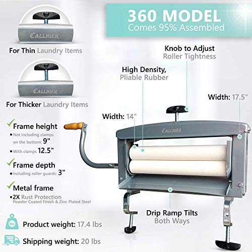 Calliger Clothes Wringer Better Moisture Removal Than Portable