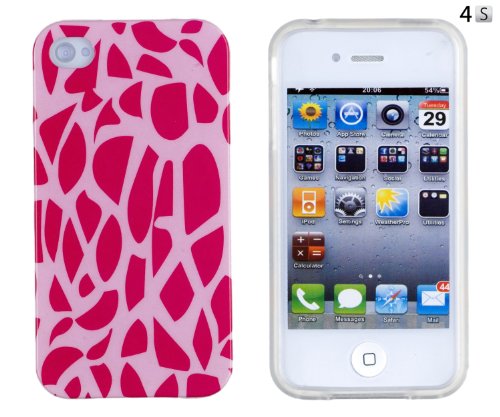 Hot pink giraffe flexible tpu gel case with clear sides…