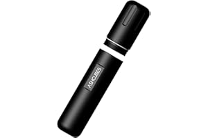 ASHCUBES Cigar Tube Metal Waterproof Cigar Holder Aluminum Air Tight Cigar Case Tube (L145_⌀25, Black)