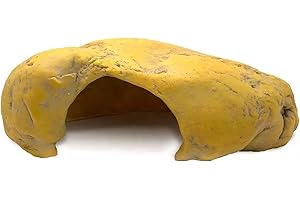 Cosyall Reptile Hide Snake Cave Large Simulation Stone Resin Hideout Leopard Gecko Lizard Tank Accessories Bearded Dragon Habitat Terrarium Decoration Rock for Spider Frog Amphibian