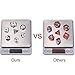 TecUnite 7 Die Metal Polyhedral Dice Set DND Role Playing Game Dice Set with Storage Bag for RPG Dungeons and Dragons D&D Math Teaching (Shiny Silver and Black)