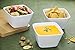 DOWAN 20 Ounce Porcelain Square Cereal Bowls - 6 Packs ,White