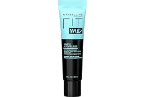 Maybelline Fit Me Matte + Poreless Mattifying Face Primer Makeup With Sunscreen, Broad Spectrum SPF 20, 16HR Wear, Shine Control, Clear, 1 Count