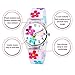 Zeiger Time Teacher Teen Young Girls Children Kids Watches, Colorful Flower Resin Band