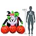 GOOSH Halloween Blow-up Inflatable Ghost in Pumpkin and Green Face Witch Combo for Halloween Outdoor Yard Decoration (5 Foot Tall)