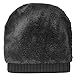 Women Knit Hat Winter Beanie with PomPom Slouchy Hats Skull Cap Thick Fleece Lining (black)