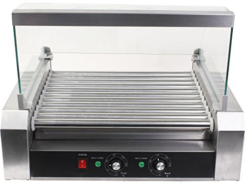Commercial 30 Hot Dog 11 Roller Grill Cooker Machine With cover CE