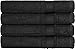 Utopia Towels Cotton Hand Towels, 4 Pack Towels, 700 GSM, Bleach Proof Black