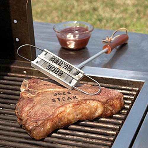 BBQ Meat Branding Iron With Changeable Letters Personality Steak Meat Barbecue BBQ Tool Changeable 55 Letters