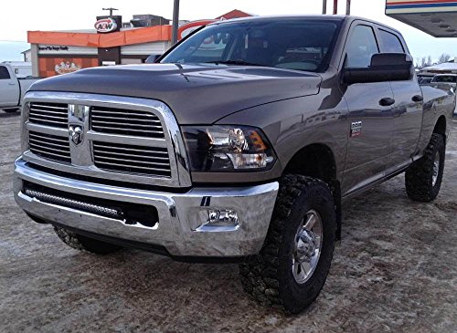 iJDMTOY 20"-31" Single or Double Row Straight LED Light Bar Mounting Brackets For 2003-2017 Dodge RAM 2500 3500 Lower Bumper Insert Area
