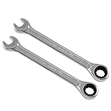 Kyuionty 2 Pcs 8mm Ratcheting Combination