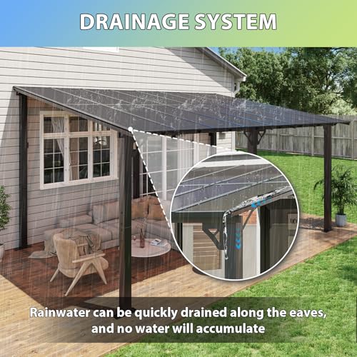 Aoxun 16'x10' Wall-Mounted Gazebo Review: Lean-to Patio Cover with Polycarbonate Roof image 13