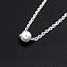 Geerier Dainty Chain Choker Necklace Single Artificial Pearl Choker Silver Tone Clavicle Chain Necklace Jewelry For Women
