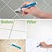 NADAMOO Grout Pen White Grout Coating Whitener Grout Cleaner Brush Restore Renew Bathroom Kitchen Grout Tile Wall Floor Line Scratch Repair Furniture Touch Up Marker White - 3 Pen, 1 Brush, 3 Nibs