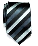 Retreez Three-Colour Stripe Woven Microfiber Men's Tie Necktie - Various Colors