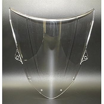 waase Motorcycle Double Bubble Windscreen Windshield Shield Screen For Kawasaki Ninja ZX6R ZX-6R ZX 6R 2009 2010 2011 2012 2013 2014 2015 2016 (Clear)