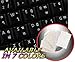 THAI KEYBOARD STICKERS WITH WHITE LETTERING ON TRANSPARENT BACKGROUND