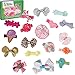 Bundle Monster 18pc Ribbon Bow Flower Mixed Design Baby Girl Toddler Hair Clips - Set 2