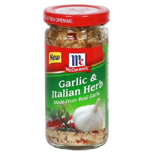 Mccormick garlic blends - garlic&italian herb Water garlic, citric acid, spices (including oregano and basil), Red Bell pepper (052100442884)
