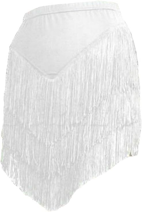YOUMU Women Latin Skirt Tango Rumba Dancewear Ballroom Fringe Tassels with Shorts Inside
