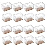 Chair Leg Caps, WarmHut 16pcs Transparent Clear