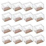 Chair Leg Caps, WarmHut 16pcs Transparent Clear