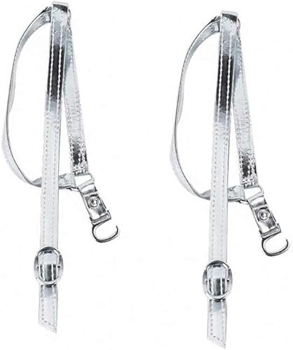 Amazon Zher Lu シューズストラップ 靴ストラップ ハイヒール用 足首靴紐 ひも シューズアクセサリー かかと脱げ防止 ハイヒール対応 転倒防止 調節可能 3色選べる 2個1組 シルバー シューケア シューアクセサリー