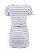 Love2Mi Short Sleeve Maternity Tops Side Ruched Maternity T-Shirt Fitted Pregnancy Clothes