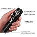 COSOOS LED Flashlight with Holster, Bright Tactical Flashlight High Lumen, Zoomable 5-Mode Portable Waterproof Flash Light for Emergency, Hiking, Outdoor Camping Gear Accessories, No AAA Battery