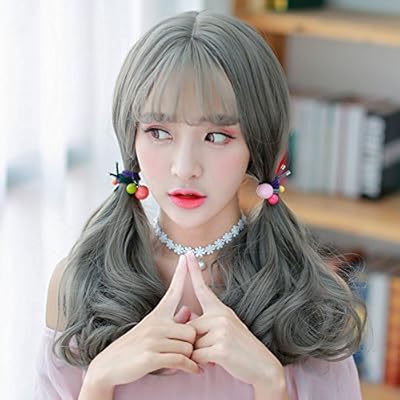 Wiged Girls Wig Hair Short Hair Style Short Curly Hair Lifelike