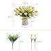 YILIYAJIA Artificial Tulips Flowers with Ceramics Vase Fake Tulip Bridal Bouquets Real Touch Flowers Arrangement for Home Table Wedding Office Decoration(Yellow&Beige)