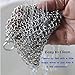 Senpulism Cast Iron Cleaner, Durable 316L Stainless Steel Chainmail Scrubber, Anti-rust Chain Cleaner for Pan Pot Dutch Oven, Big Square Skillet Steel Scrubber + Small Round Cast Iron Cleaning