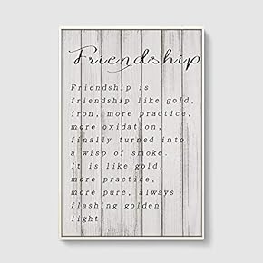 Framed Canvas Home Artwork Decoration Vintage Wood Canvas Wall Art for Living Room, Bedroom - 16x24 inches