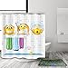 SPPRANDOM Maxwelly 3D Cute Shower Curtain Funny Expression Emoji Bathroom Shower Curtain with Hooks for Kids and Adults - Polyester Wateproof 72-Inch by 72-Inch