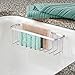 mDesign Kitchen Sink Suction Holder for Sponges, Scrub Brushes, Soap - Pack of 2, Extra Large, Polished SS