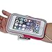 iPhone 13 Pro Max Armband, Universal Phone Pouch Galaxy Note 20 9 Running Armband Outdoor Sports Key Card Slot Arm Band Gym Wrist Bag Touchscreen Sleeve for iPhone 12 Pro Max 8 Plus Smartphone Pink