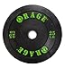 Rage Fitness PRO Olympic Bumper Plate (SOLD INDIVIDUALLY- - 10lb, 15lb, 25lb, 35lb, 45lb), Steel insert, Strength training, Bench Press, Squats, Powerlifting, Black/Green