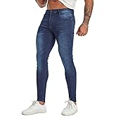 FIILIMER Men's Super Skinny Stretch Tapered Leg Slim Fit Ripped Distressed Jeans…