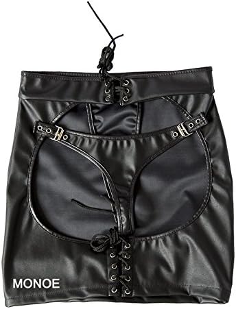 MONOE Short Hip Skirt，Sexy Leather Pants For Women,Open Crotch Skirt-One Size