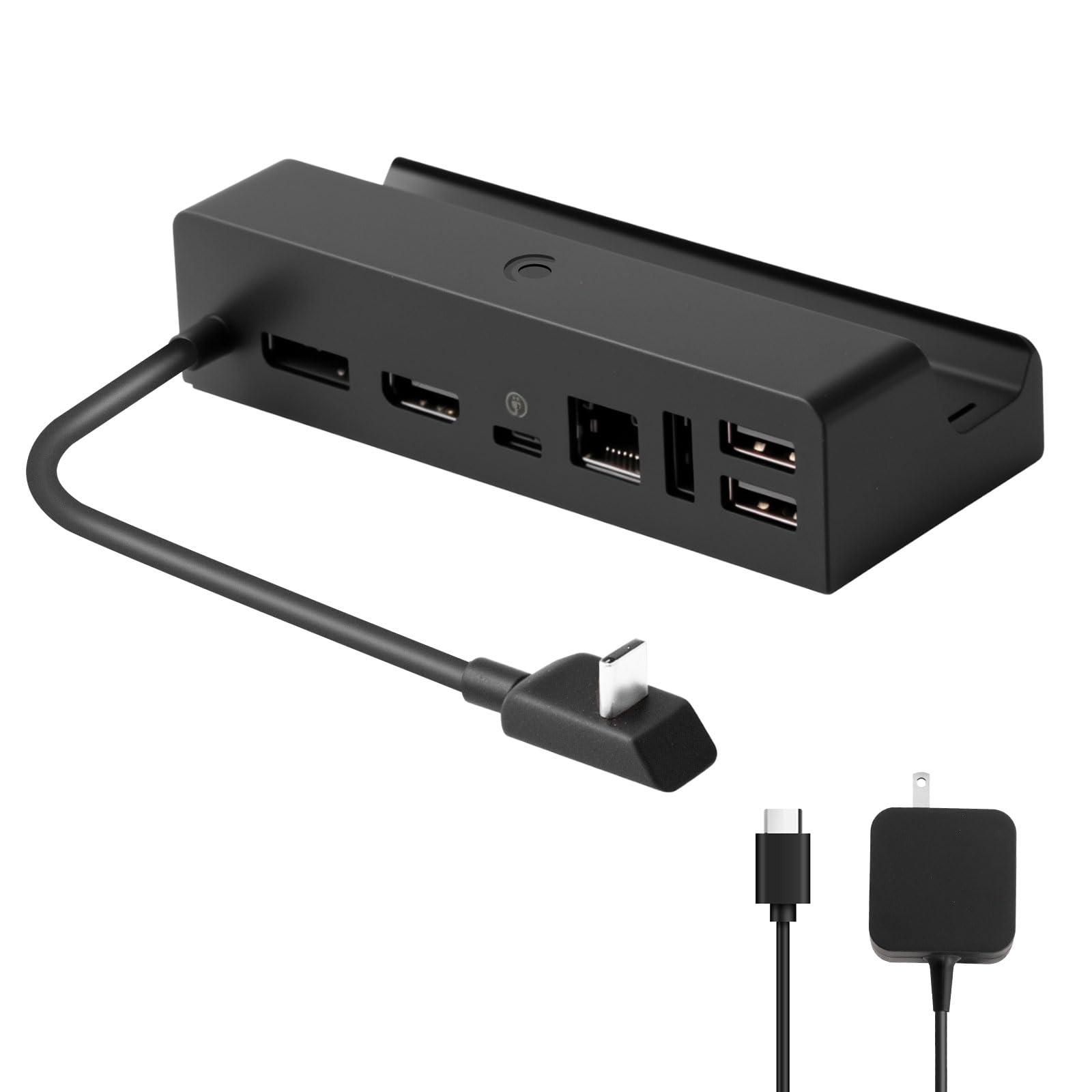 Photo 1 of Docking Station for Steam Deck&Steam Deck OLED with Charger,7 in 1 Steam Deck Dock with 45W AC Adapter,HDMI,USB Port,Gigabit Ethernet,Steam Deck Charging Dock Stand (Docking Station Wtih Adapter)