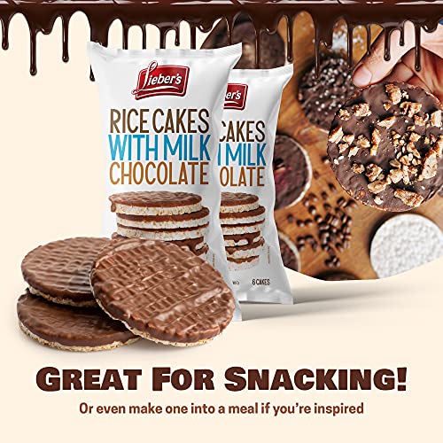 LIEBERS Milk Chocolate Rice Cakes, Kosher Certified Dairy, Gluten Free