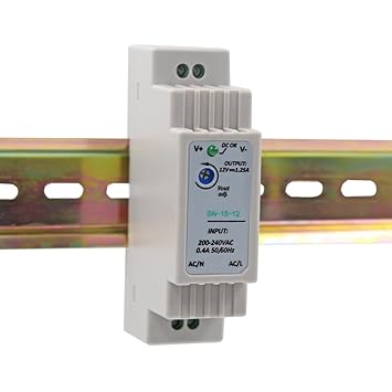 Auforua® Hutschienen Netzteil LED Trafo 230VAC / 12V DC 1.25A 15W; Konstantspannung DIN-Schiene Netzteil für LED Produkte 12V