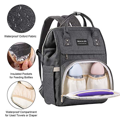 Diaper Bag Backpack, Mokaloo Large Baby Bag, Multifunctional Travel