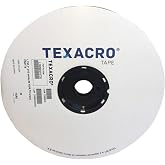 TEXACRO 71/WI125 Velcro Adhesive-Backed Loop-Side Nylon Fastener, 1 Inch x 75 ft, White