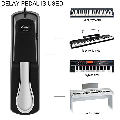 5 Donner+Sustain+Pedal+Keyboard+Digital